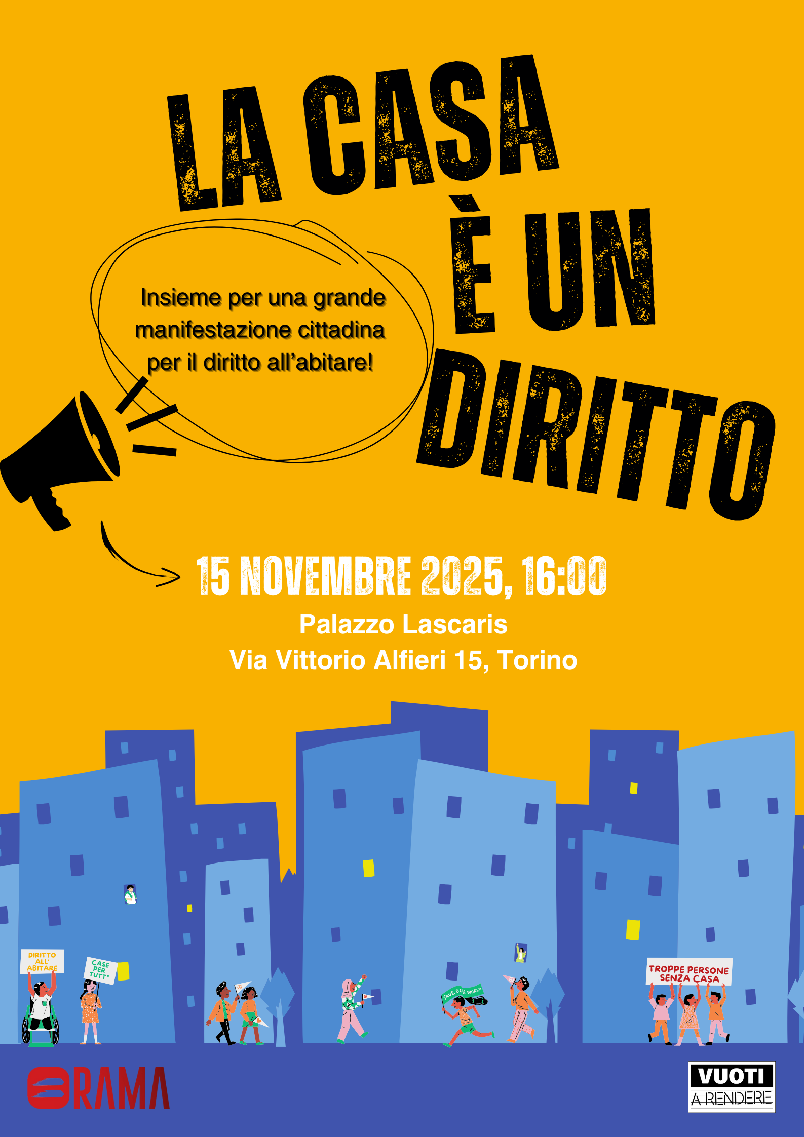 Manifestazione cittadina per il diritto all’abitare